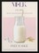 Organic Free Range Milk in a Clear Bottle with Straw - Nazma Khokhar 24x36 Black Framed Art | Home or Office Art